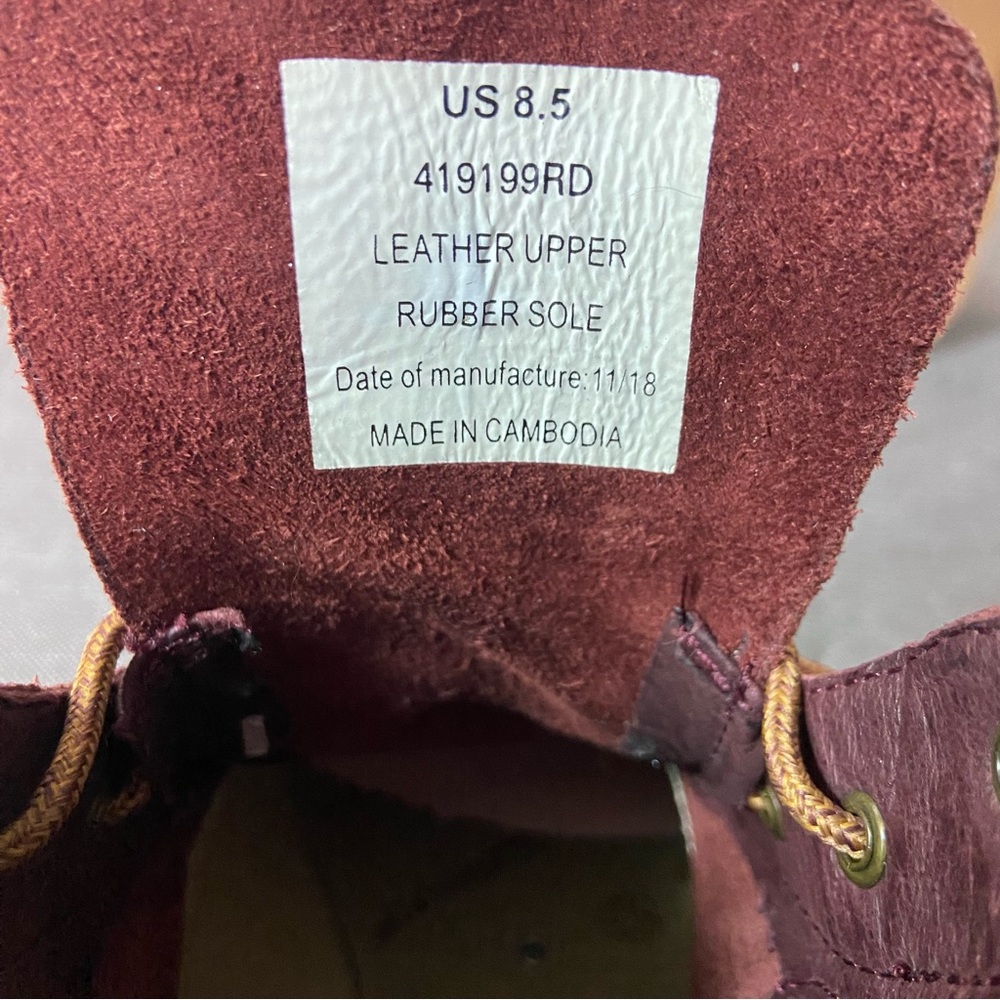 Kodiak Red Distressed Leather Ankle Boots- woman’s 8.5 - Picture 11 of 12